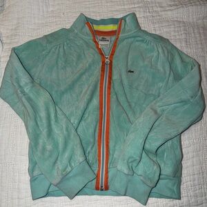 Lacoste Aqua Jacket with Coral Trim